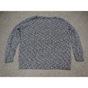Chaps Sweater Womens Plus Size 1X Gray Metallic Long Sleeve Round Neck‎